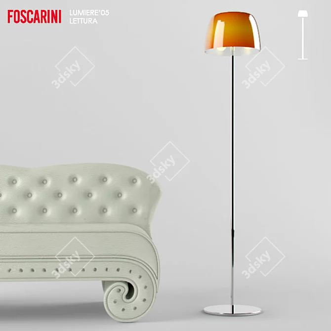 Foscarini Lumiere'05: Reading Floor Lamp 3D model image 1