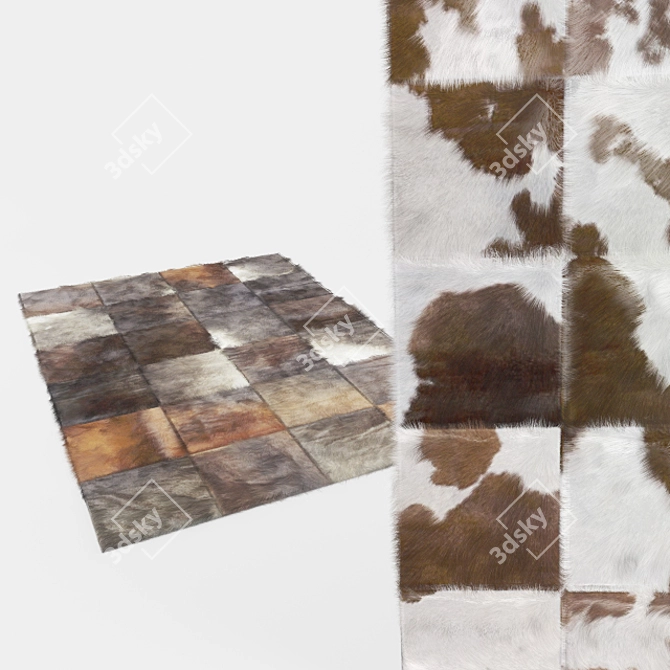 Patchwork Area Rug 3D model image 1