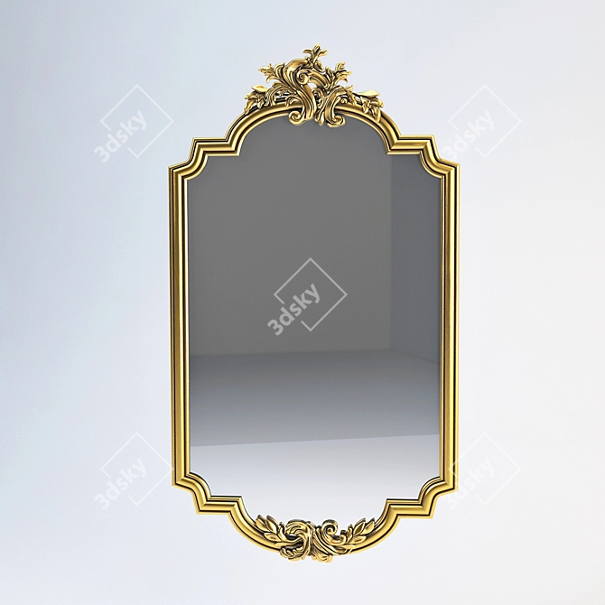 Vintage Craftsmanship Mirror 1924 3D model image 1