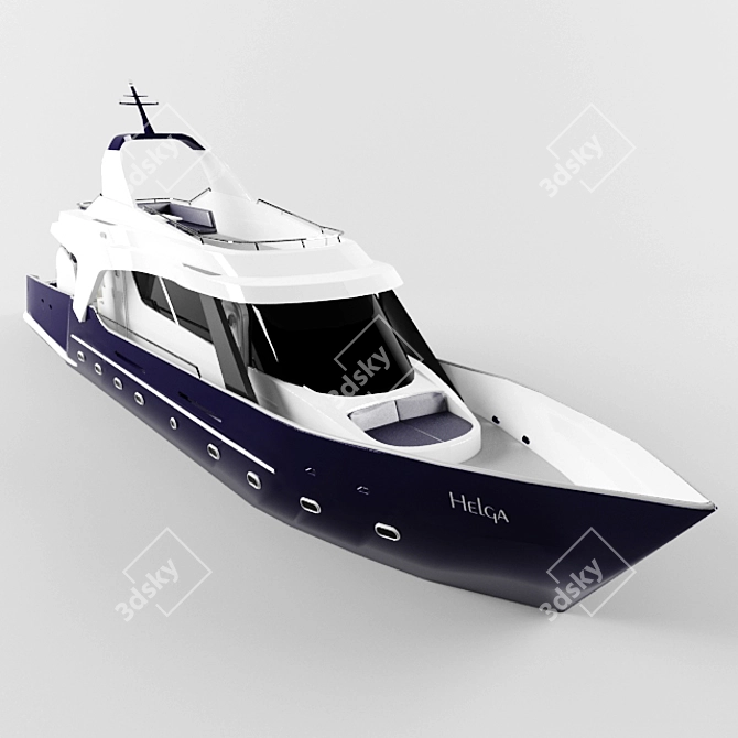 Luxury Ocean Explorer Yacht 3D model image 1