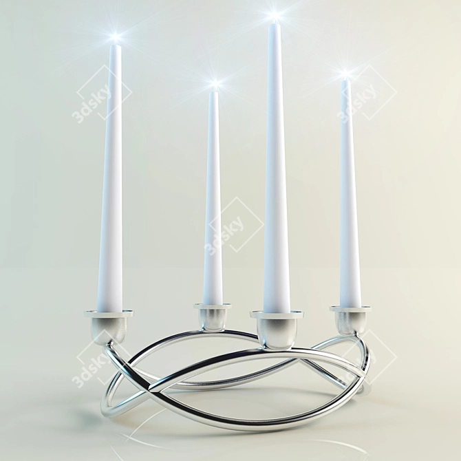 Elegant "Seanson 3586-486" Candleholder 3D model image 1