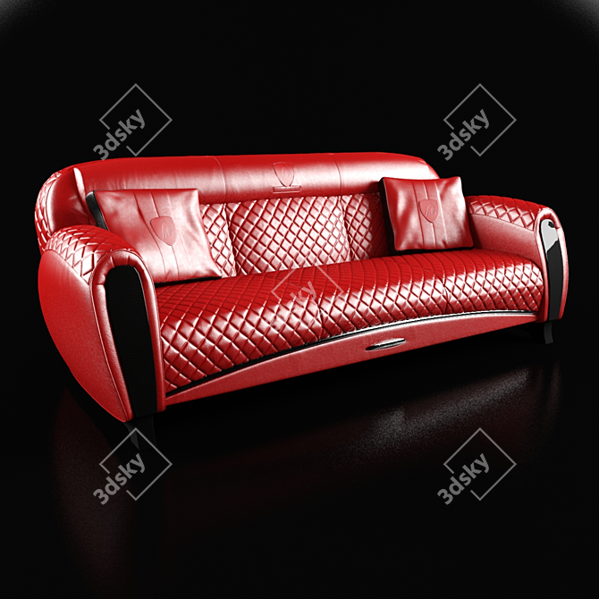 Carbon Imola Sofa: Modern Luxury 3D model image 1