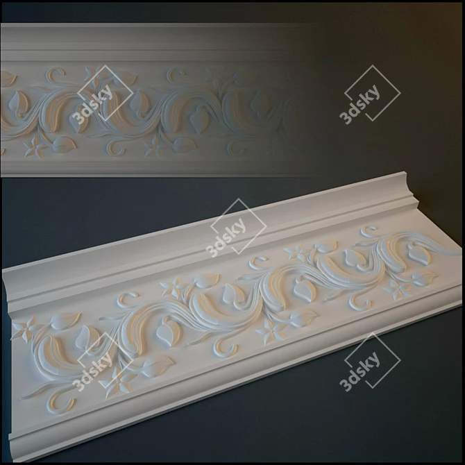 Elegant Fretwork Design 3D model image 1