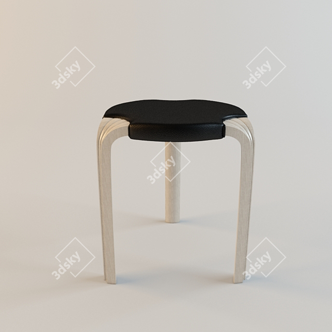 Sleek F600 Artek Stool 3D model image 1