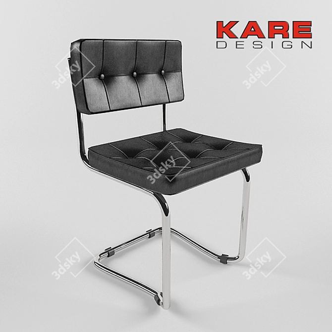 KARE Expo Black: Ergonomic Balance Chair 3D model image 1