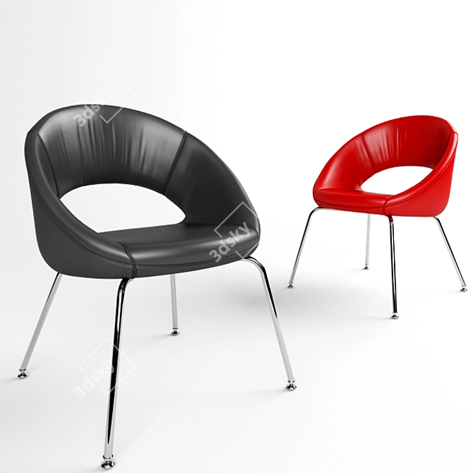 Sleek Nina Chair: Compact & Stylish 3D model image 1