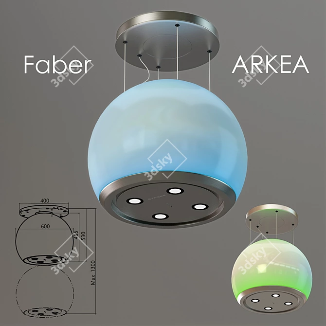 Faber ARKEA Extractor Hood 3D model image 1