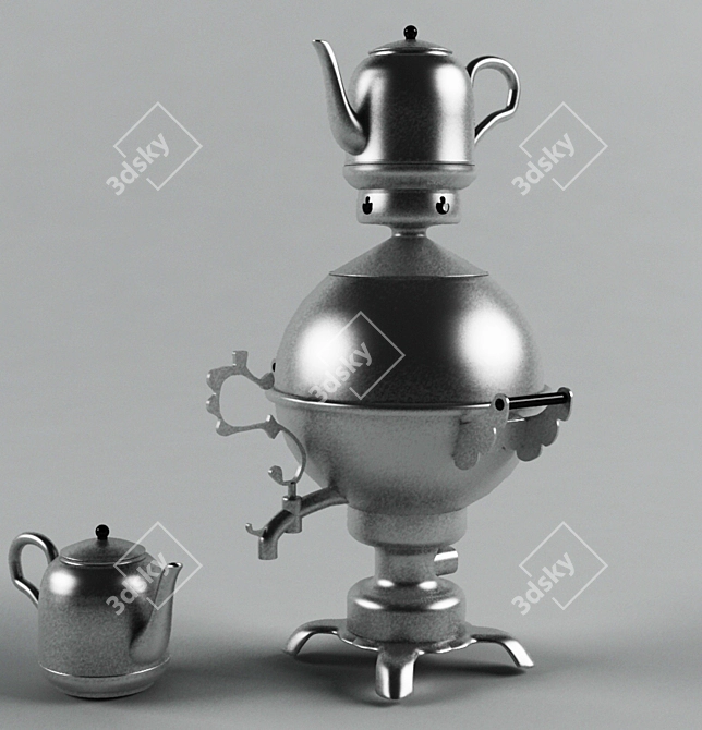 Vintage Electric Samovar 3D model image 1
