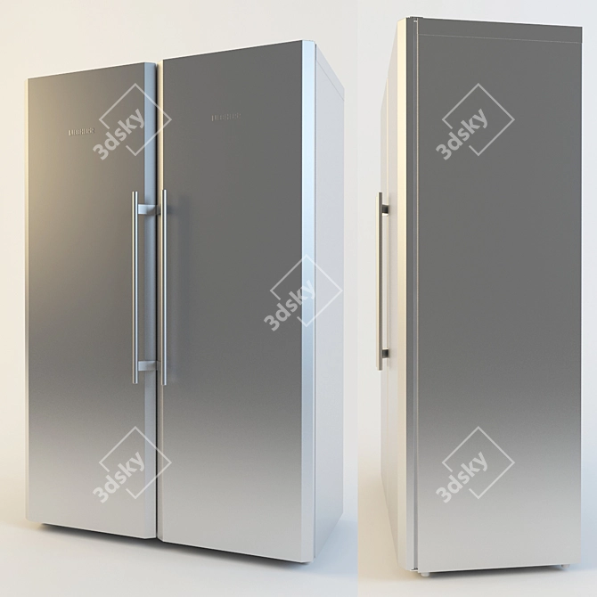 Liebherr SBSesf 7212: Spacious Two-door Fridge with Side Freezer 3D model image 1