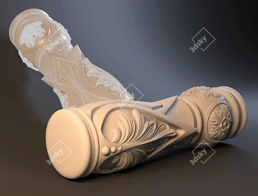 Elegant Column for Interior Design 3D model image 1