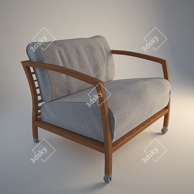 Elegant Jon Gasca Armchair 3D model image 1