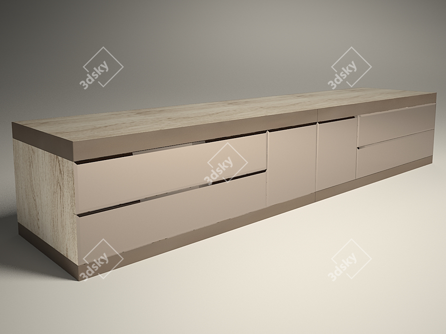 Longhi Aspen - Light Oak Finish 3D model image 1