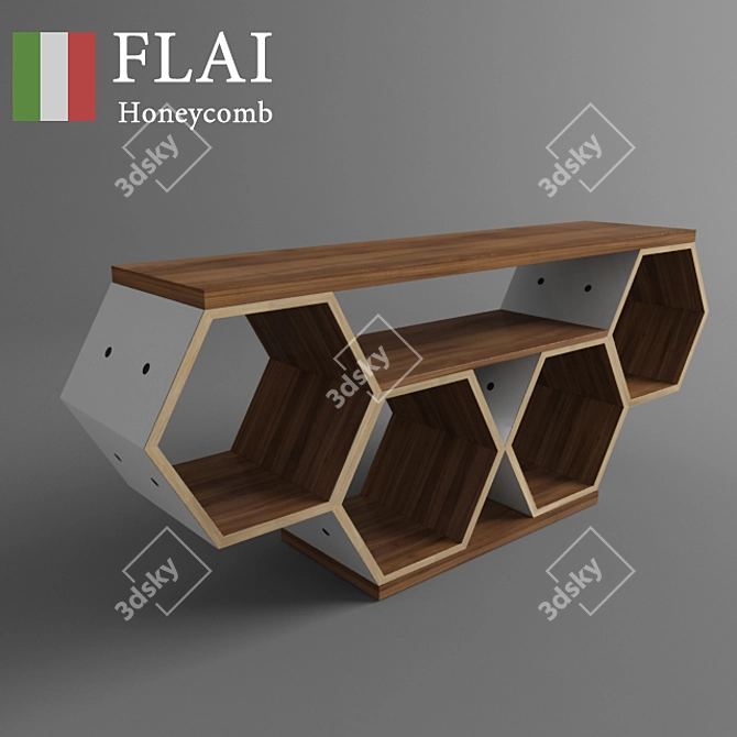 FLAI Honeycomb - Stylish and Functional Storage 3D model image 1