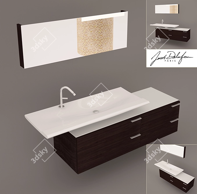 JD Stillness Bathroom Furniture 3D model image 1
