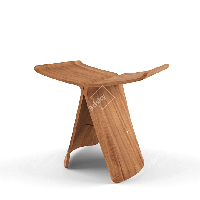 Sori Yanagi Replica Butterfly Stool 3D model image 1