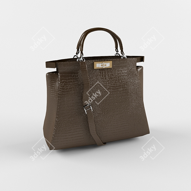 Versatile Canvas Tote Bag 3D model image 1