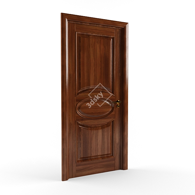 Elegant Versailles Intertwined Doors 3D model image 1