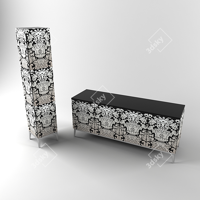 Oasis Hermitage: Elegant Storage Solution 3D model image 1