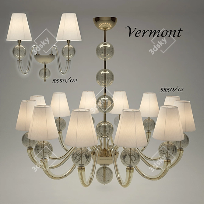 Stunning Vermont Chandelier by Barovier&Toso 3D model image 1