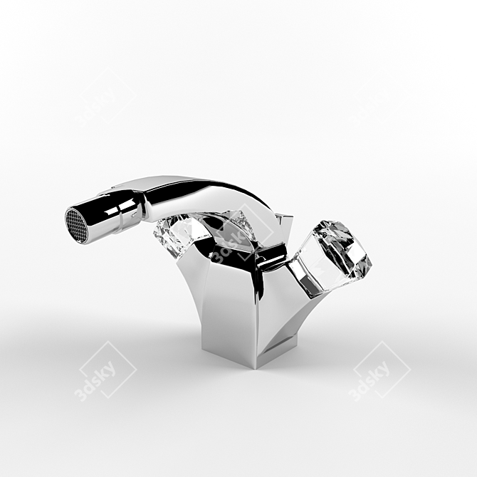 Premium Square Bidet Mixer by Dornbraht 3D model image 1