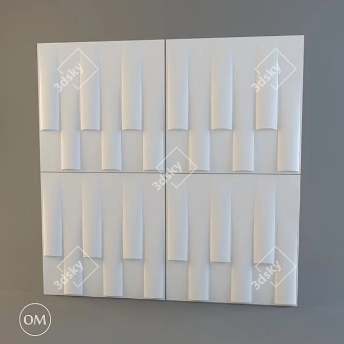 Bamboo Eco Panels: OM 3D Wall Art 3D model image 1