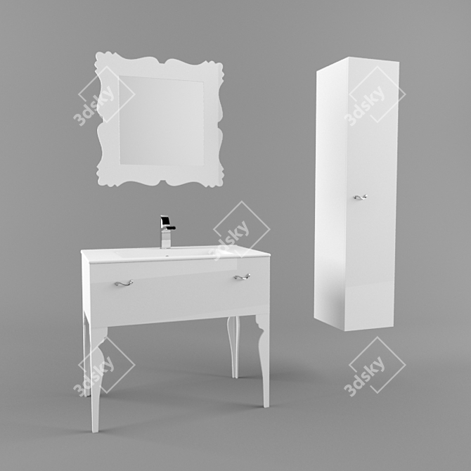 Avila Art Deco Bathroom Set 3D model image 1