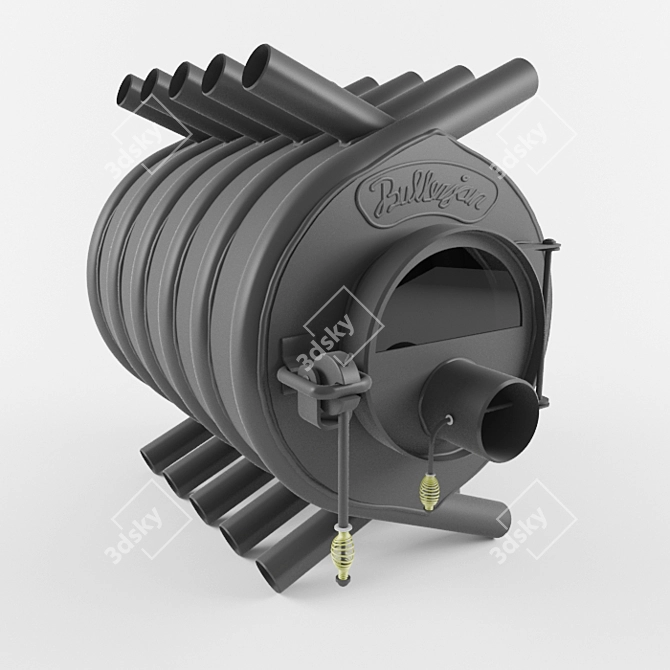 Efficient Wood Burning Stove 3D model image 1