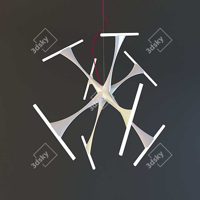 Elegant Ottavia Pendant Light 3D model image 1
