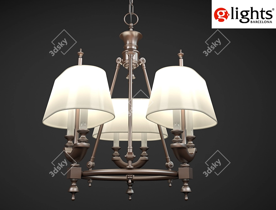 Modern G-light Aladdin Chandelier 3D model image 1