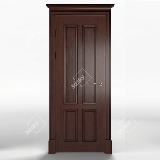 Kronos K8 Wood Door 3D model image 1