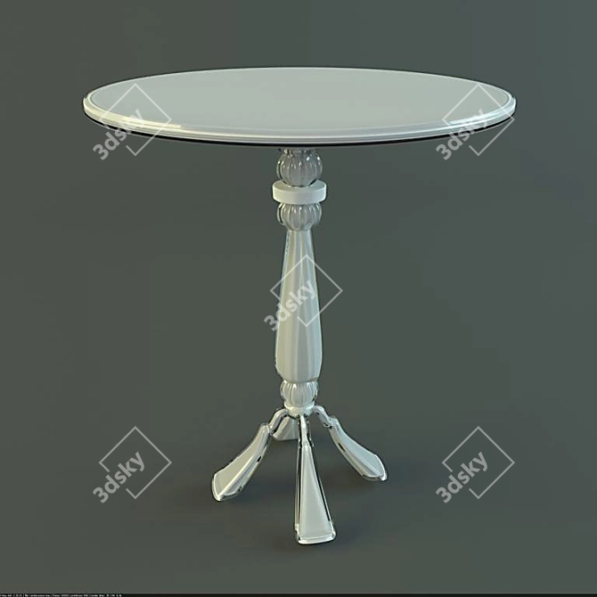 Elegant Shell Dressing Table 3D model image 1