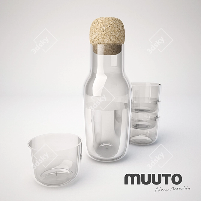 Muuto Corky Carafe: Elegant and Versatile 3D model image 1