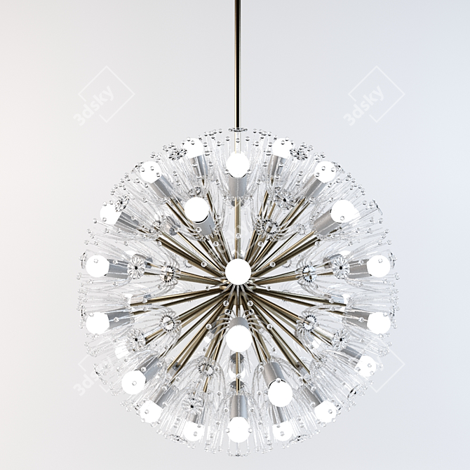 Elegant Heavy-Duty Modern Chandelier 3D model image 1