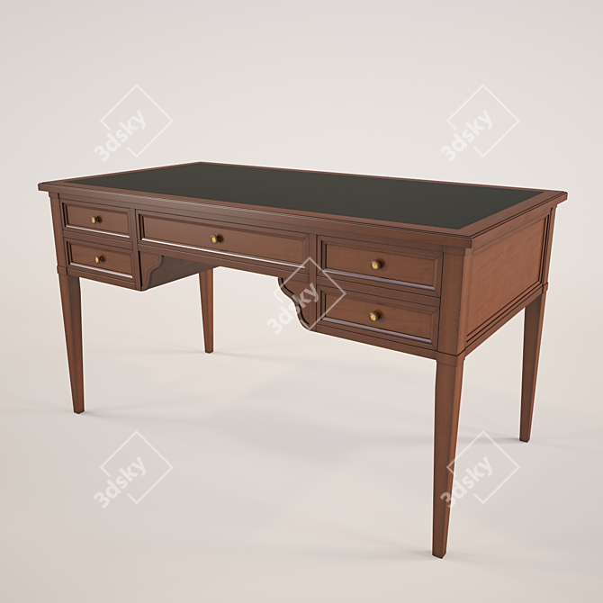 Italian-Style Classic Office Desk 3D model image 1