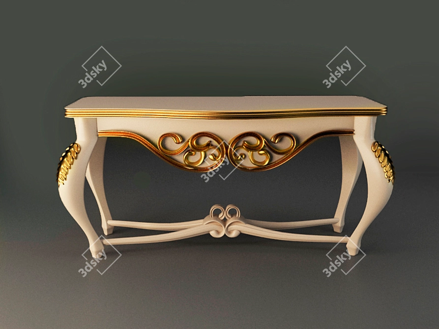  Elegant Console Table 3D model image 1