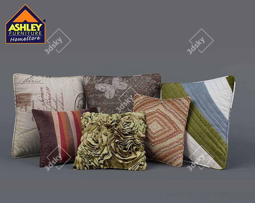 Textured Rose Decor Pillow by Ashley Furniture 3D model image 1