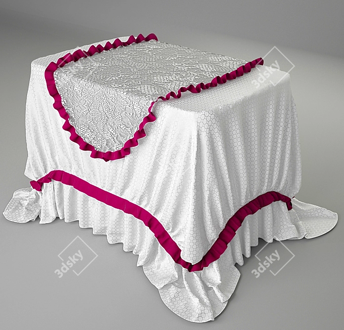 Square Tablecloth. Premium Quality. 3D model image 1