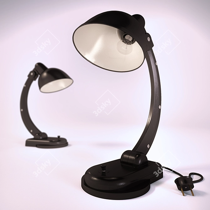 Soviet NKVD Desk Lamp 3D model image 1