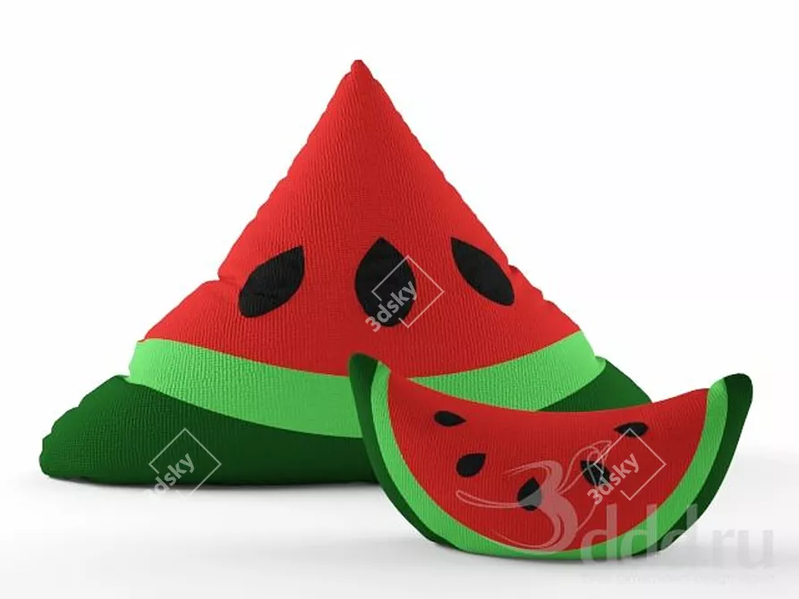 Refreshing Watermelon Pillow 3D model image 1