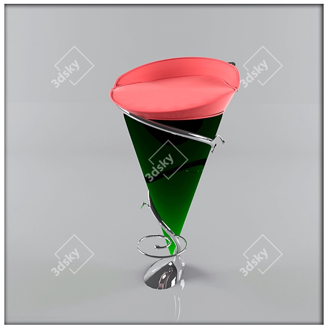 Flower Bar Stool 3D model image 1