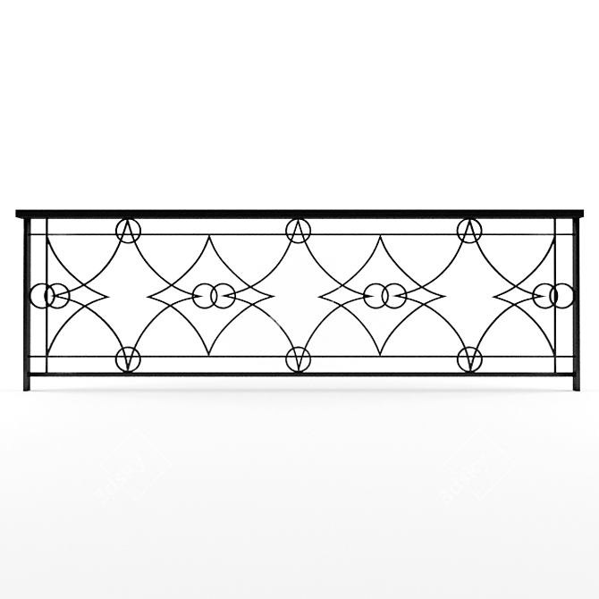 High-Poly Fencing Model | 3ds Max & OBJ 3D model image 1