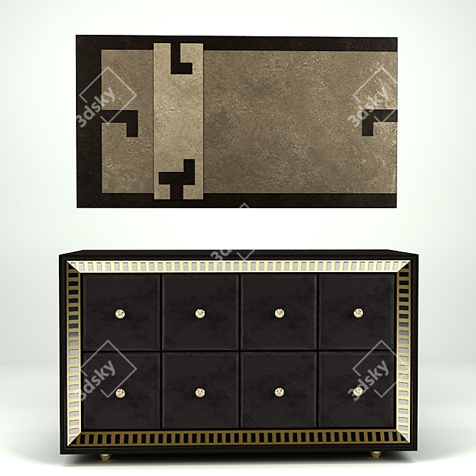 Elegant Culture Console 3D model image 1