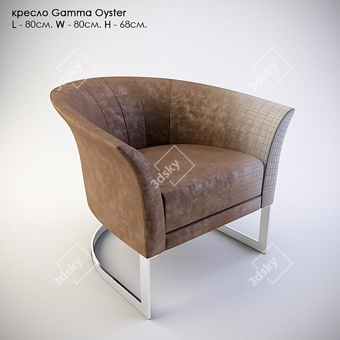 Sleek and Comfortable Gamma Oyster 3D model image 1