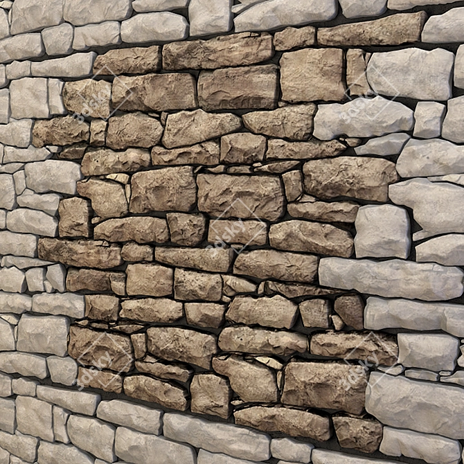  Faux Stone Panel: 1480mm L, 118mm W, 45mm H 3D model image 3