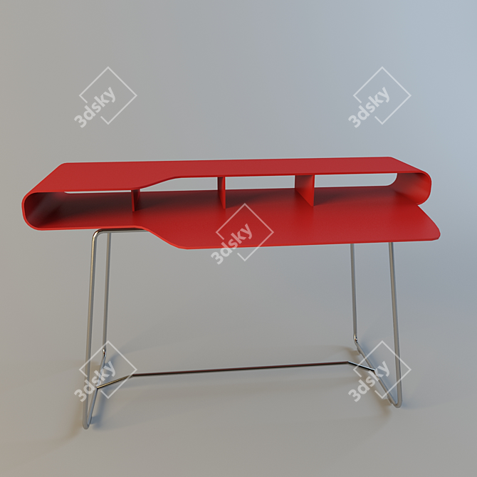 Sleek Writing Desk 3D model image 1