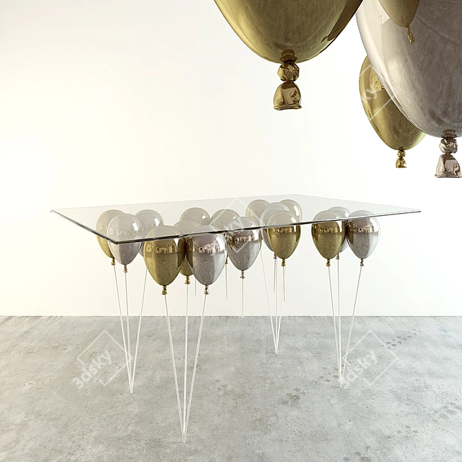 Sleek UP Table: A Modern Masterpiece. 3D model image 1