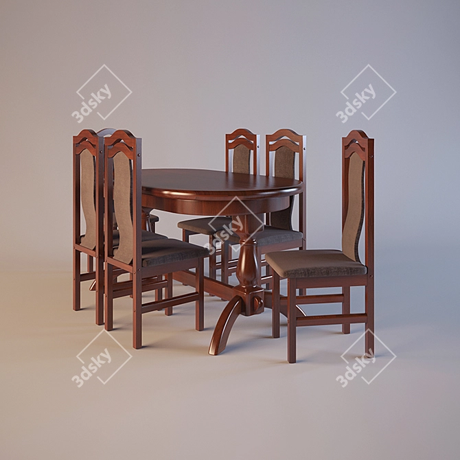 Compact Kitchen Set 3D model image 1