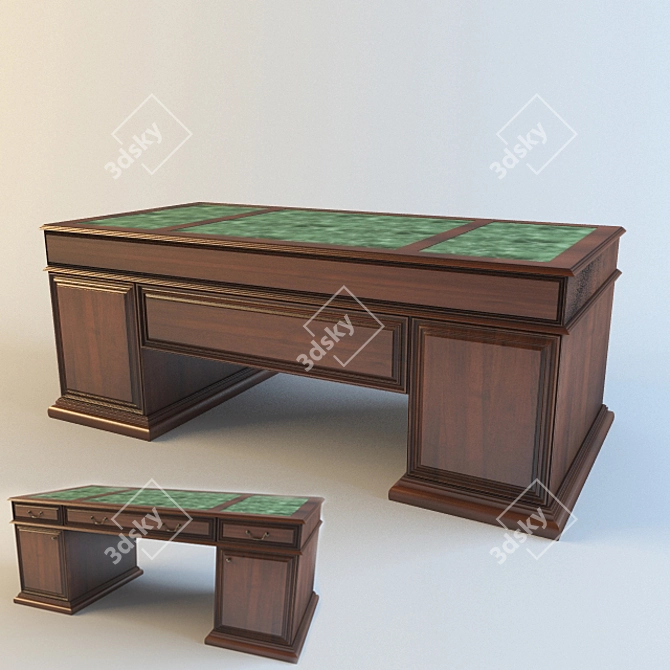 Custom-Made Writing Desk 3D model image 1