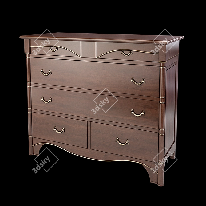 Elegant Chest of Drawers: Bamax Canova & Rialto 3D model image 2
