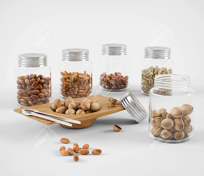 Premium Nut Assortment 3D model image 1